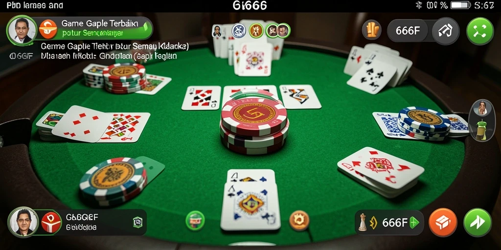 Screenshot gameplay Gaple yang seru dan interaktif di 666F.