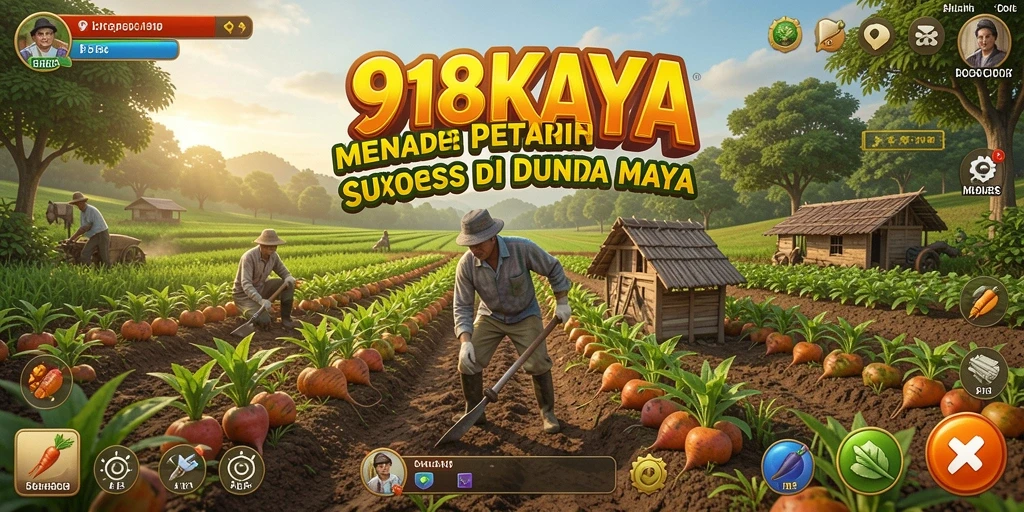 Screenshot menampilkan aktivitas seru saat bertani di 918KAYA.