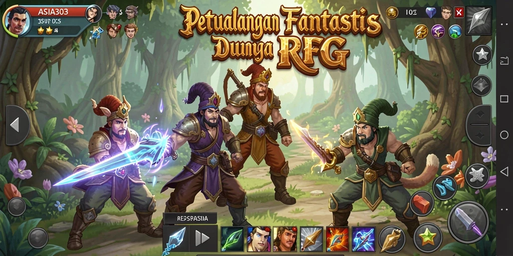 Tampilan menarik dari petualangan RPG dalam ASIA303.