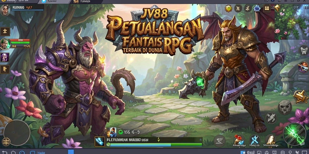 Tampilan gameplay JV88 yang mendebarkan dan penuh aksi RPG.