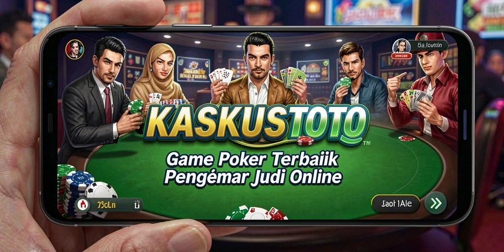 Screenshot gameplay Poker KASKUSTOTO menampilkan aksi seru di meja poker.