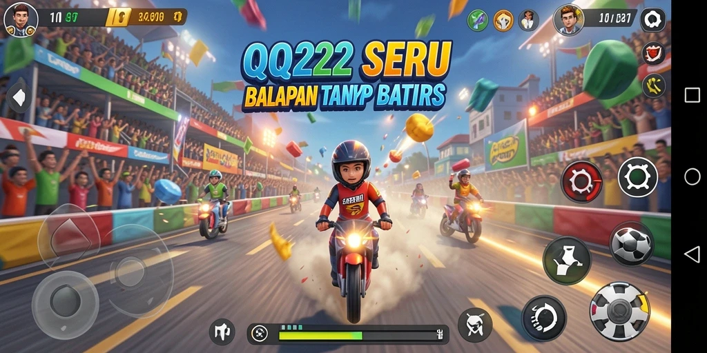 Gameplay seru di QQ222 yang menampilkan balapan mendebarkan.