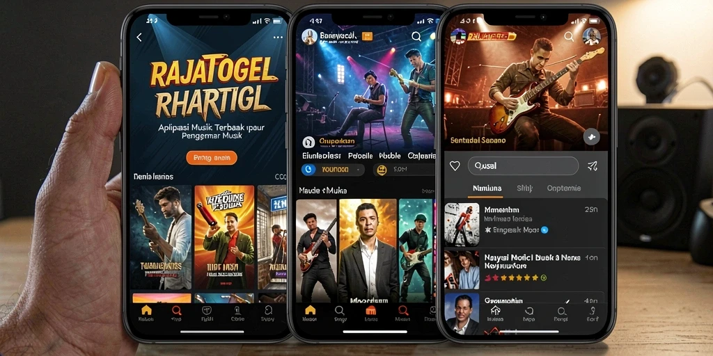 Tampilan gameplay RAJATOGEL yang menampilkan daftar lagu dan fitur musik.