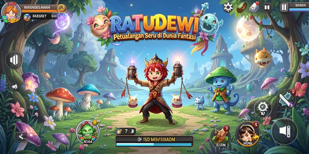 Tampilan gameplay RPG RATUDEWI yang mengesankan dan mendalam.