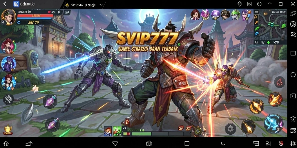 Tampilan gameplay mendebarkan SVIP777 dengan strategi pertempuran yang intens.