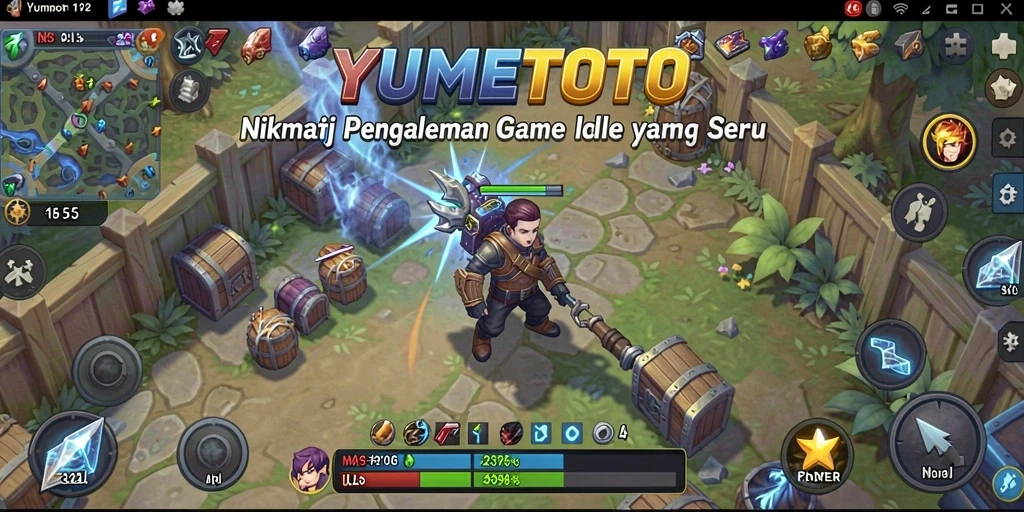 Tangkapan layar gameplay YUMETOTO yang menggambarkan keseruan bermain Idle.